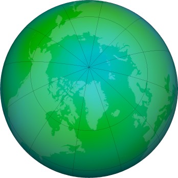 Arctic ozone map for 09